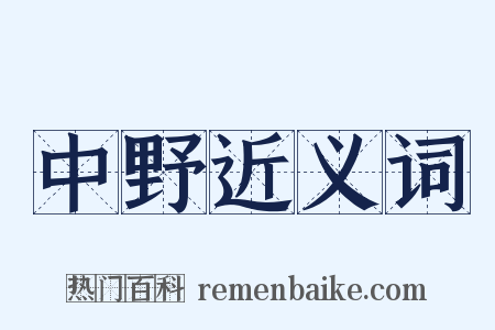 中野近义词是什么意思的图片